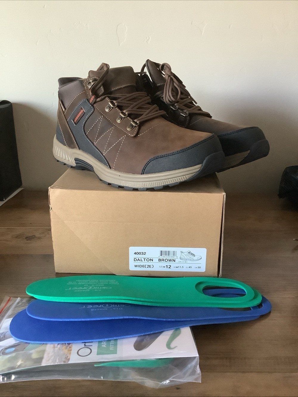 OrthoFeet Dalton Brown Men's Waterproof Hiker Boots